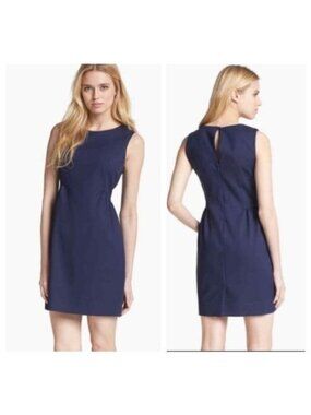 Kate Spade New York Rhys Sleeveless Sheath Dress Navy Blue Size 4 Classic